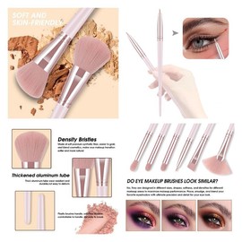 HGHDBT Juego de 72 brochas de maquillaje rosa profesional con estuche sintético premium para base, corrector, rubor, sombra de ojos, polvo, contorno d