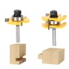 Yougfin 2PCS Tongue and Groove Set , 1/4" Shank Router