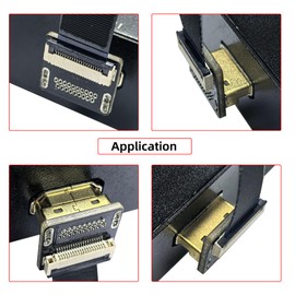 xiwai CYFPV HDMI Type A Male Connector Left & Right Angled 90 Degree for FPV HDTV Multicopter Aerial Photography (Left Angled)
