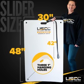 US Cargo Control Appliance Slider with Pull Strap, 48" X 30" Plastic Floor Protection Appliance Moving Mat for Moving on Hardwood Floors & Tile Floors, Glides Easy & Fits Standard Doorway