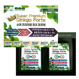 Super Premium Ginkgo Forte 750m x 60 capsules x 2ea 4 month supply for sale at pharmacies / 슈퍼 프리미엄 징코 포르테 750m x 60캡슐 x 2ea 4개월분 약국판매용