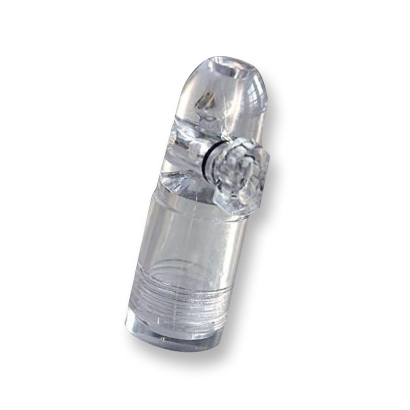 2 x Acrylic Snuff Dispensers Clear Dispensers Batcher in Length