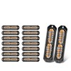Led Grille Lights for Trucks, 12 Amber Led, Emergency Surface