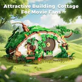 BeepZipp Movie Theme Building Set for Adults, 1088 Pieces Collectible Cottage Model Kit with Openable Doors & Panels, Architecture DIY Creative Toys for Home Christmas Decor Gift Idea