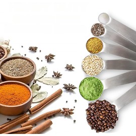 Zhenghebuy Measuring Spoons,6 Pcs Stainless Steel Measuring Sets,Scale Tablespoon for Baking,Cooking