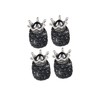 Totority 4pcs Diamond Car Tire Cap Wheel Stem Cap Shining