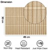 HOKIPO Reversible Bamboo Wooden Placemats for Dining Table Mats, Cream,