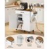 CHOEZON Kitchen Island, Kitchen Island Cart with Storage and Charging