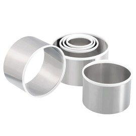 Lurch 10560 Cookie Rings Set Stainless Steel 6 Pieces for Cutouting, Draping & Portioning