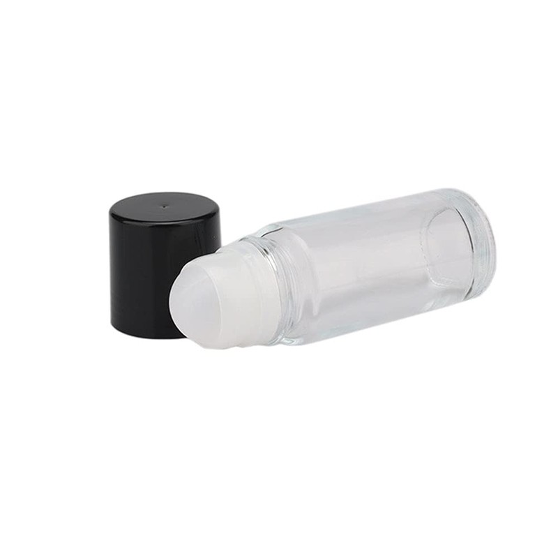 ConStore 2 Pcs 50ml/1.7oz Glass Deodorant Roller Bottle Empty Roll