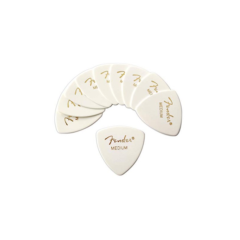 Fender Picks x 10 Triangle MEDIUM-WHT