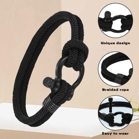 NiCola Boys Rope Bracelet, Birthday Bracelet for boys, Braided Rope Bracelets, Boys Bracelet for 13 14 16 18 Year Old Boys (18th Birthday)