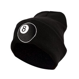 mutakin Billiards Ball Embroidery Beanie Hat Unisex Knit Cuffed Cap Women Men Gift Winter Warm