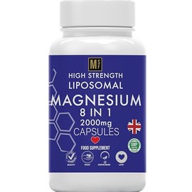 Magnesium 8 in 1 Complex 2000mg | 4 Month Supply | Full Spectrum Elemental Mg Supplement | 120 High Strength Vegan Capsules | 8 in 1 Bioavailable Magnesium | 1 A Day | Gluten Free, UK Company