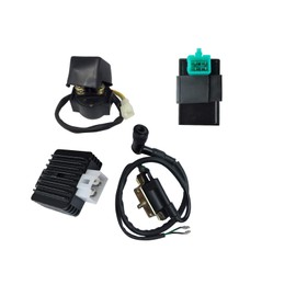 Hity Motor 5 PIN AC CDI Box Ignition Coil Solenoid Relay Voltage Regulator for 50cc 70cc 90cc 110cc 125cc Chinese ATV Roketa Taotao Coolster Jonway SunL Dirt Bike and Go Kart