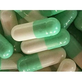 Empty Gelatin Capsules Size 3 Mint/White (100)