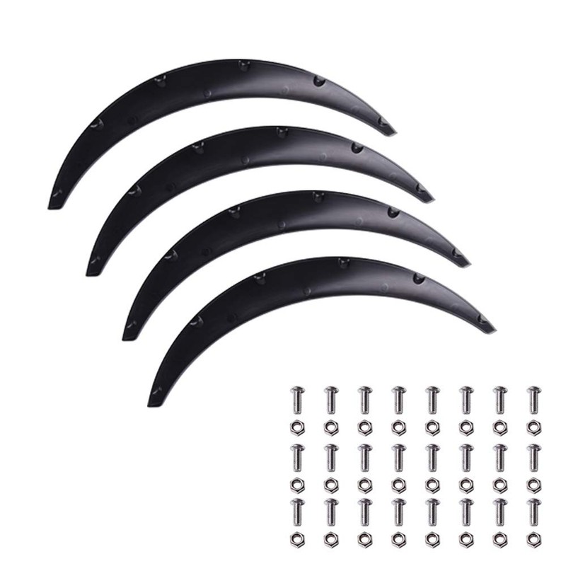 DREAMIZER 4x 2"/50mm Flexible Car Fender Flares Universal Extra Wide