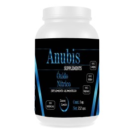 Óxido Nítrico Polvo Anubis 1kg Pre Entreno 200 Servicios Limón
