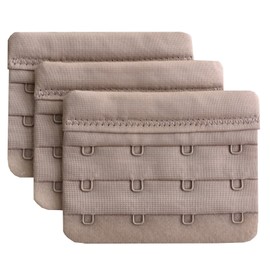 Chanie Women Pack of 3 Soft Comfortable 4 Hooks Bra Extender,2.4"x 3.0"