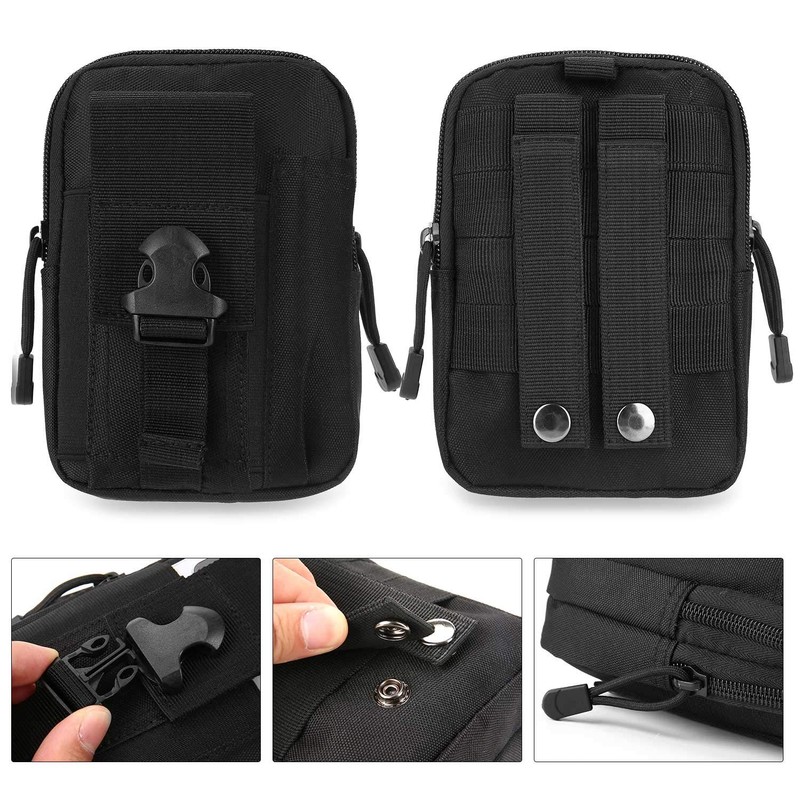 DOUNTO Tactical Waist Pouch EDC Molle Waist Bag Belt Phone
