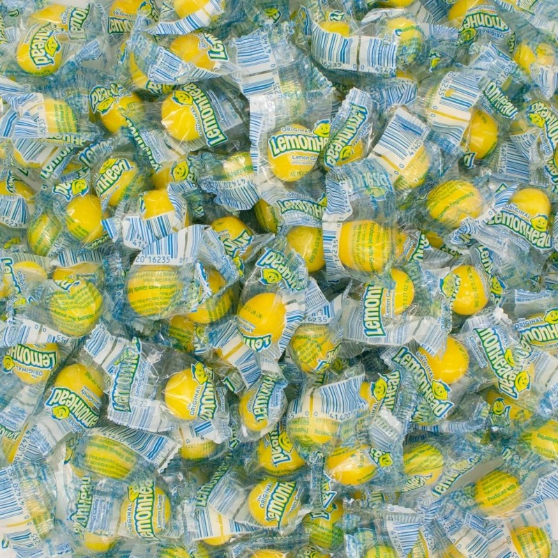 Ferrara LEMONHEADS Original Sour & Sweet Bulk Hard Candy Individually