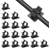 Viaky 30 Pcs Black Cable Wire Clips Adjustable Nylon Wire
