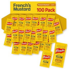 Yellow Mustard - 7gm (Multiple Pack) | Classic Yellow | Condiment Packets | (50 | 100 |150 | 200 | 300 | 400 | 1000) Pack (100 Pack, 100, Count)