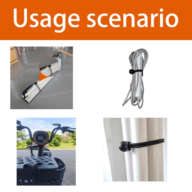 YELIER 9" Bungee Cords with Balls (50 Pack, Black) -