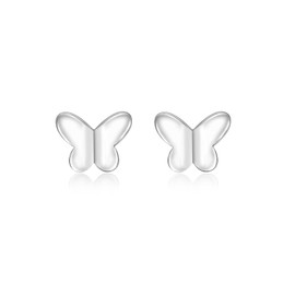 Mini Butterfly Stud Earrings Silver 925 Earrings Silver/Gold/Rose Gold for Girls Women, 2017, No Gemstone
