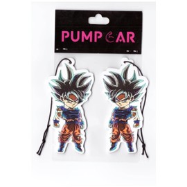 PumpCar 2 pieces Chubby Goku Ultra Instinct double-sided hanging Japanese anime cherry-scented Dragon Ball car air freshener Cool anime hanging for rearview mirror Car Interior Accessories Gifts
