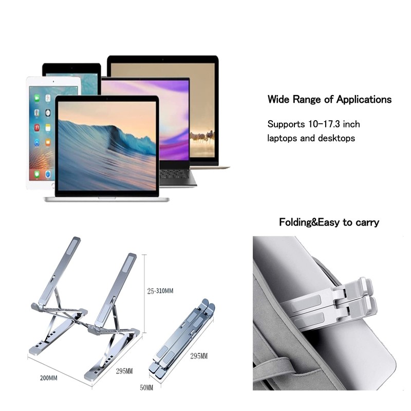 Dogfish Laptop Stand, Ergonomic Laptop Stand, Notebook Stand, Aluminium Alloy,