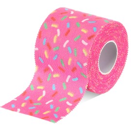 TrelaCo 1 Pcs Wrist Tape Baseball Cross Christian Athletic Tape 2in x 23ft Sports Wrap Cotton for Football Hockey Soccer Baseball Fingers Ankles Wrist Injury Wrap(Colorful Dots,Pink)