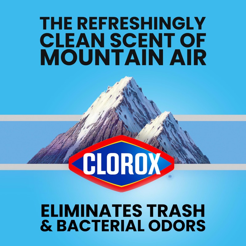 Glad Large 30 Gallon Trash Bags, Clorox Mountain Air Heavy