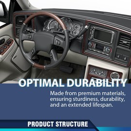 PIT66 Instrument Gauge Cluster Lens Cover Chrome Rings Compatible with Chevy Silverado Avalanche Tahoe GMC Sierra Yukon Suburban 2003-2006 12240394 Dash Bezel Trim