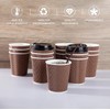 HOT BARGAINS, 50 X 12oz Kraft Disposable Brown & White