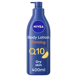 NIVEA Q10 Firming Rich Body Lotion + Vitamin C (400ml), Firming Cream with Collagen Booster Complex, 72H Moisturiser, Body Lotion for Dry Skin