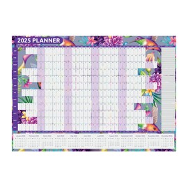 2025 Wall Planner A1 Full Year Academic Calendar 84.1 x 59.4cm for School Home Office Runs from January to December (Birds)