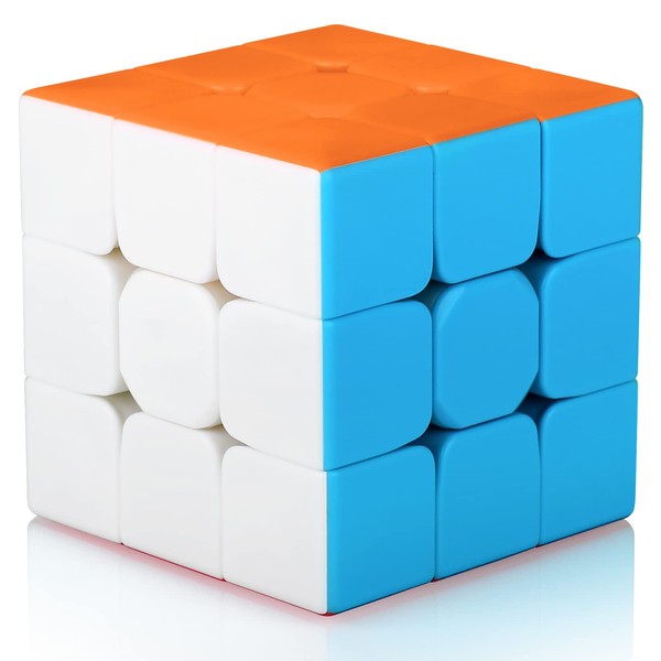 TOYESS Speed Puzzle Cube 3x3 Stickerless, Smooth Magic Cube 3x3x3, 3D Puzzle Toy Gift Christmas Stocking Fillers for Kids & Adults & Boys