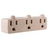 General Electric 3-Outlet Extender, Grounded Wall Tap, 3-Prong, Multiple Plug,