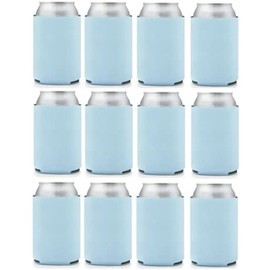 Can Cooler Sleeves Blank Poly Foam (12, Placid Blue)