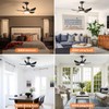 RHEAFON Ceiling Fans with Lights and Remote,30 Inch Smart Ceiling