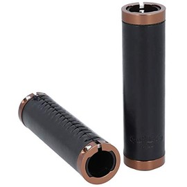 Gusti Gary F. Leather Handlebar Grip Black Rose Gold