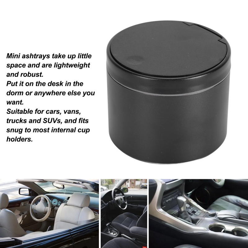 Mini Car Ashtray Multifunctional Anti Soot Flying Detachable Auto Ashtray