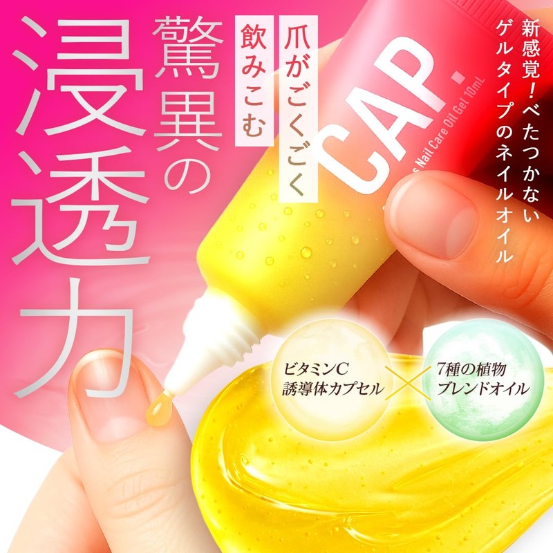 CAP Dot Nail Oil, Dripless Gel Oil, Vitamin C Derivative