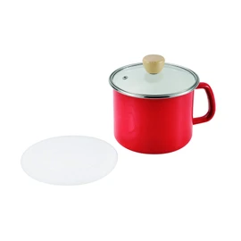 Pearl Metal Hollow One-Handed Cook Pot, Deep, 5.5 inches (14 cm), Red, Induction Compatible, Classo HB-5365