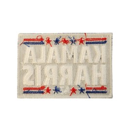 Patch Party Club, Kamala Harris 47" Blue & RED 1-pc, Embroidered Iron-on Patch, Size 3.5" x 2.5", Patch for Jackets, Hats, Bags