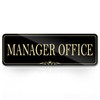 9x3 Inch Manager Office Room Sign Acrylic Self-stick Door Wall