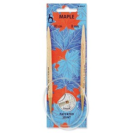 Pony Knitting needles: round: interchangeable: maple: 80 cm x 8 mm
