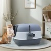 Wisfor Large Oval Oblong Hooded Cat Litter Box w/ Scoop