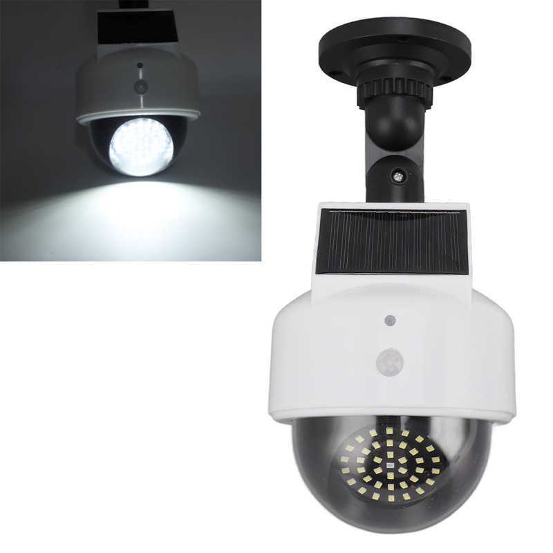 Solar Dummy Fake Camera Security Outdoor Solar Powered Simulated Surveillance